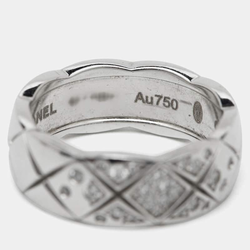 Chanel Coco Chanel Crush Anillo de oro blanco de 18 quilates 50 3