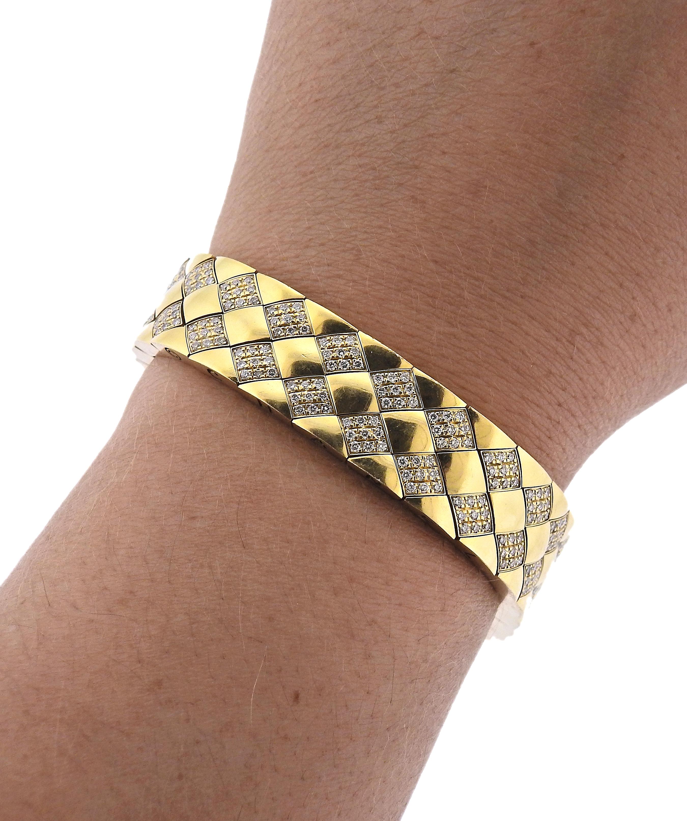 chanel gold bracelet with diamonds