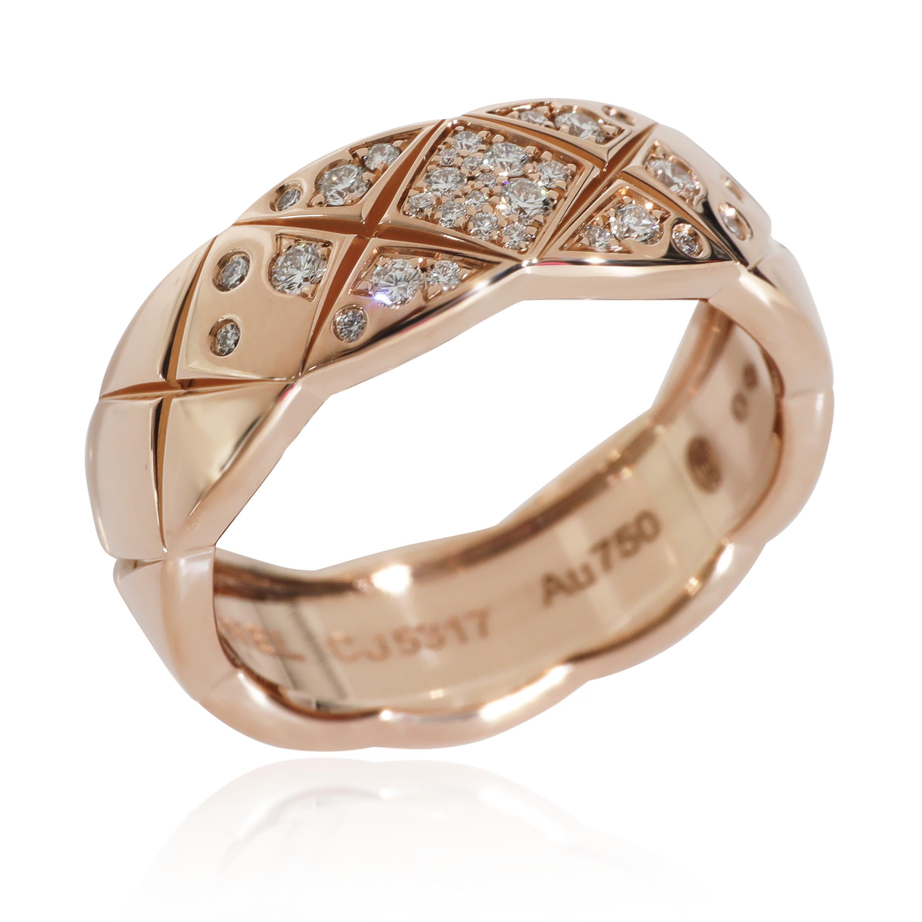 Chanel Coco Crush Diamant Ring in 18k Rose Gold im Zustand „Gut“ im Angebot in New York, NY