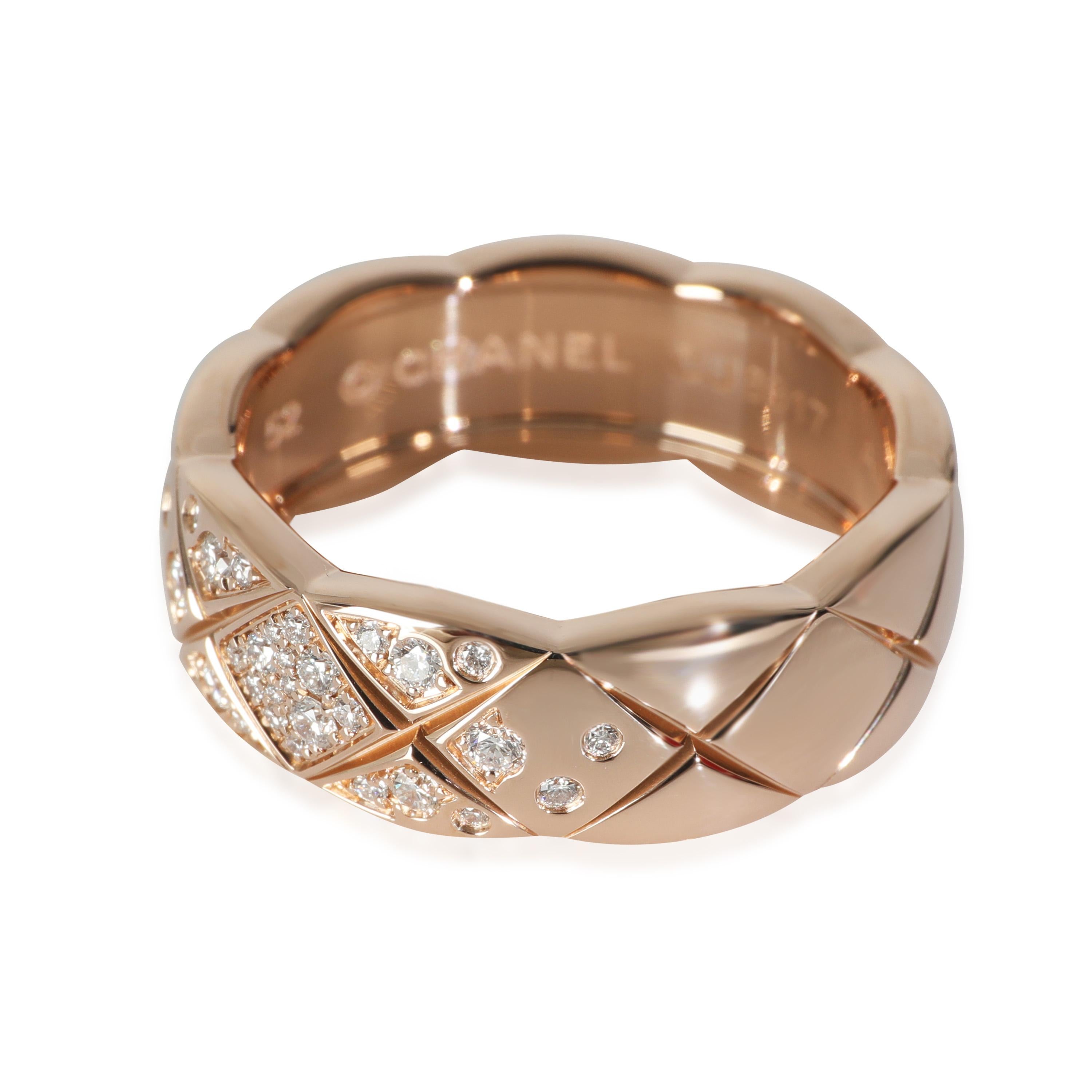 Chanel Coco Crush Diamant Ring in 18k Rose Gold Damen im Angebot