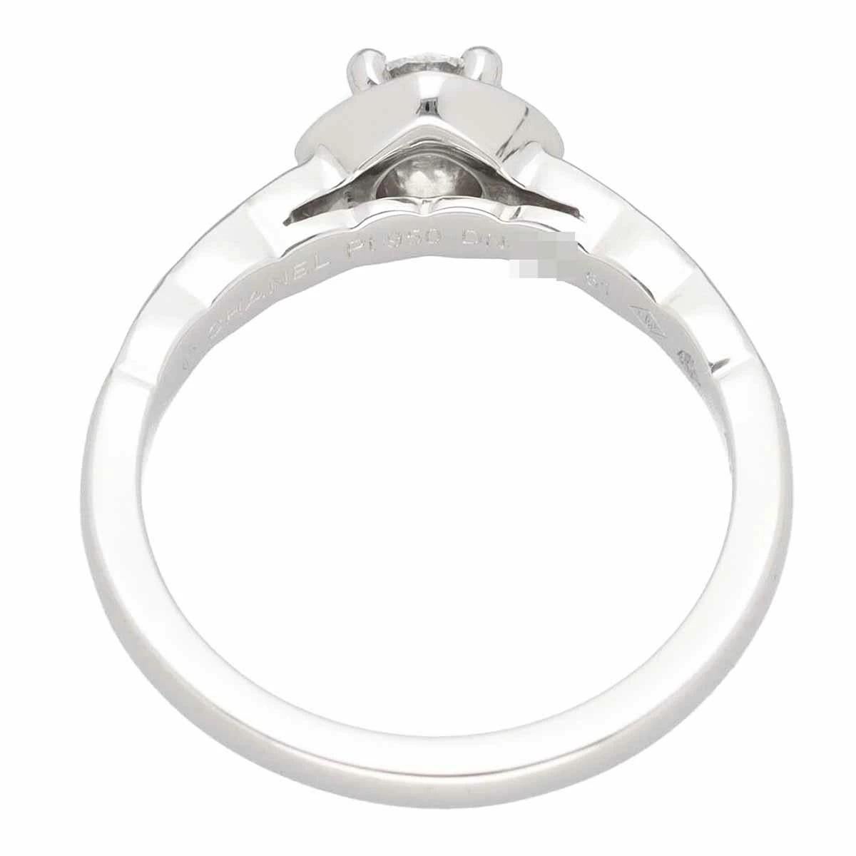 Round Cut CHANEL Coco Crush Diamond 0.30ct E-VVS1-3Ex Platinum Ring US 5 3/4 For Sale