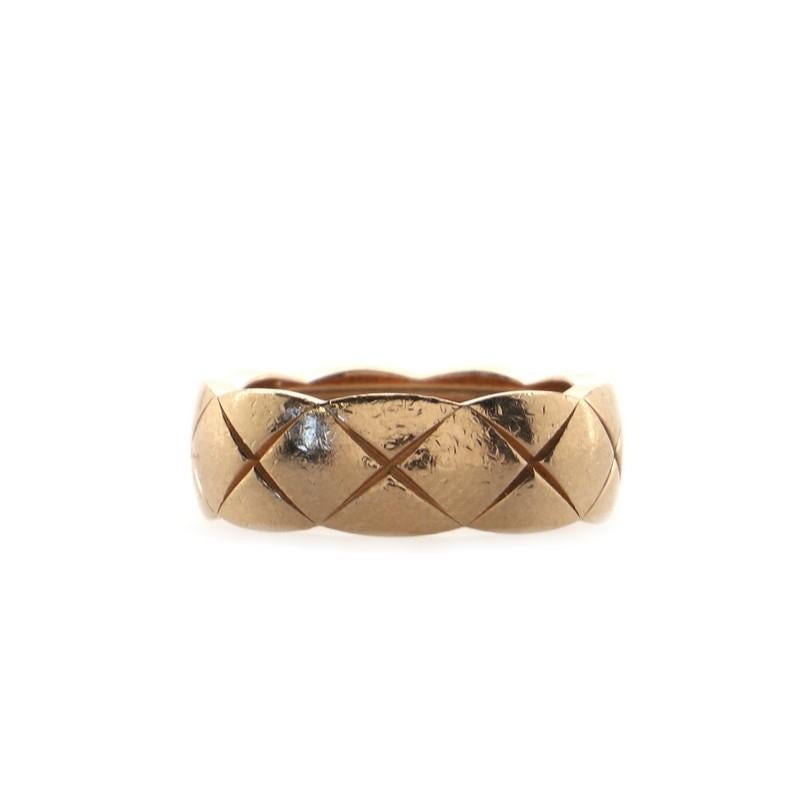 Taille ronde Chanel Bague Coco Crush en or beige 18 carats et diamants:: petit modèle
