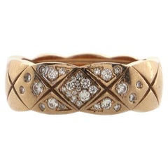 Chanel Bague Coco Crush en or beige 18 carats et diamants:: petit modèle
