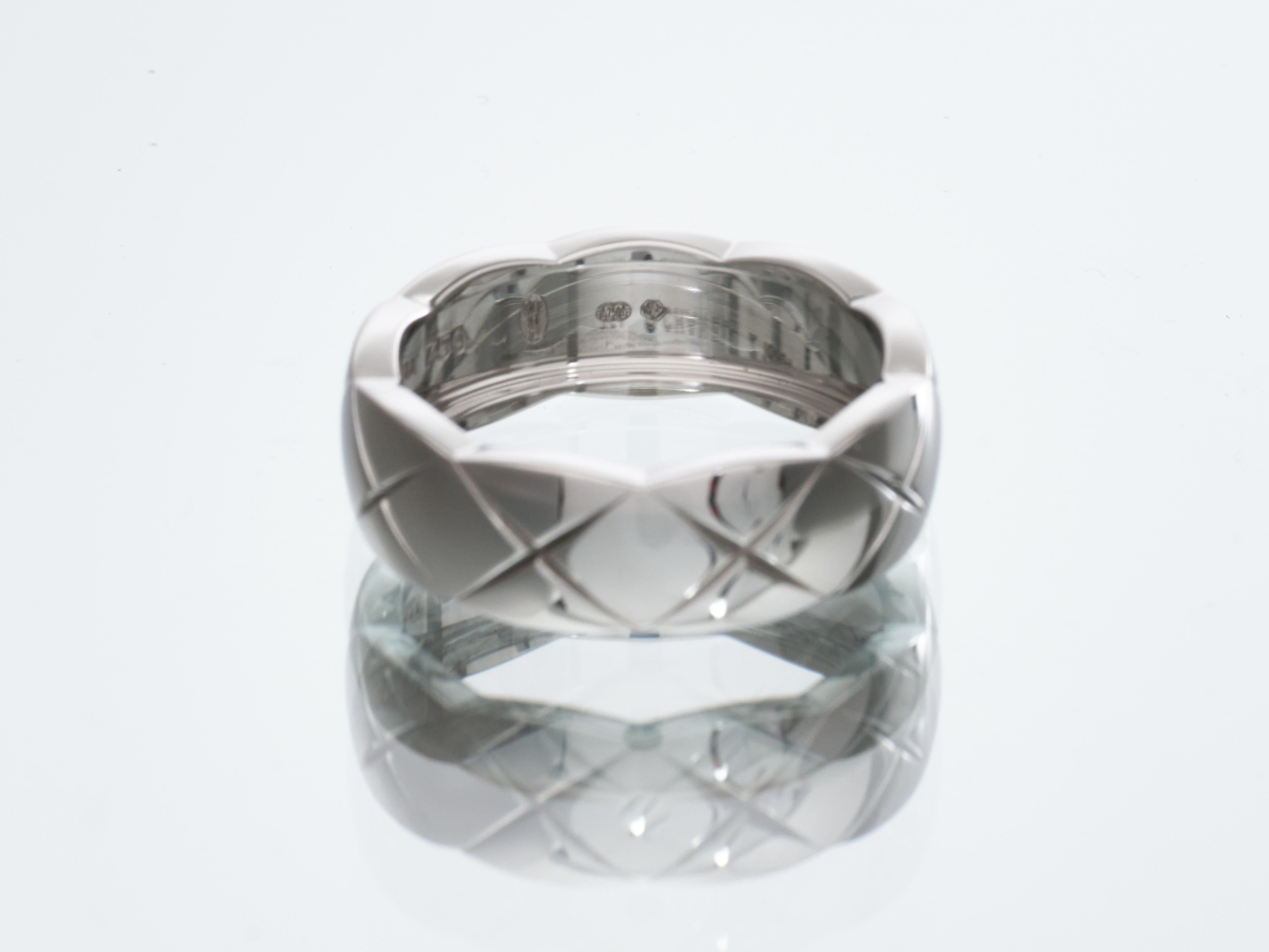 Chanel Coco Crush Ring 18k Weißgold Größe N 54 Box & Cert REF J10570 RRP £2600 im Angebot 10