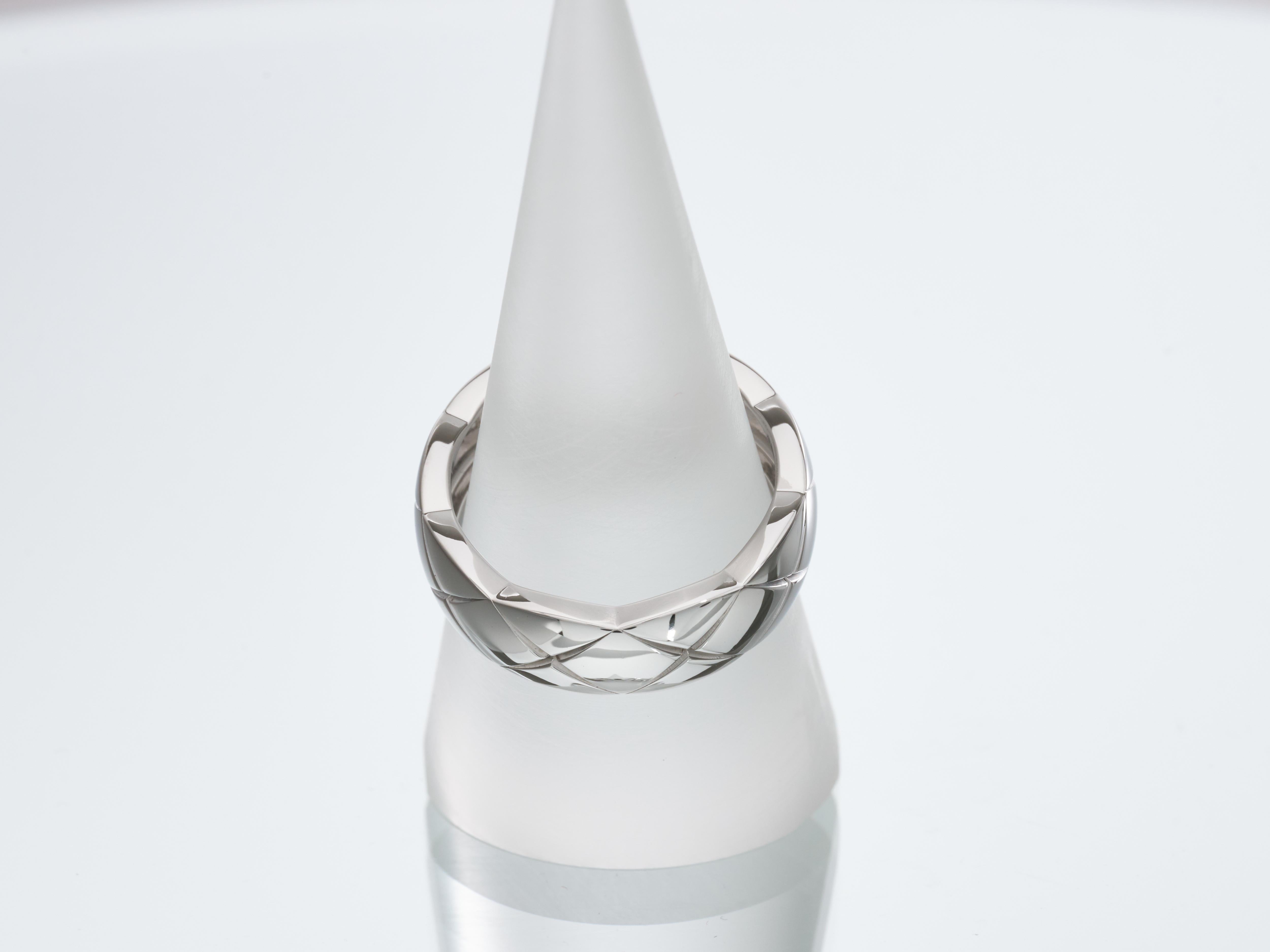 Chanel Coco Crush Ring 18k Weißgold Größe N 54 Box & Cert REF J10570 RRP £2600 im Angebot 2