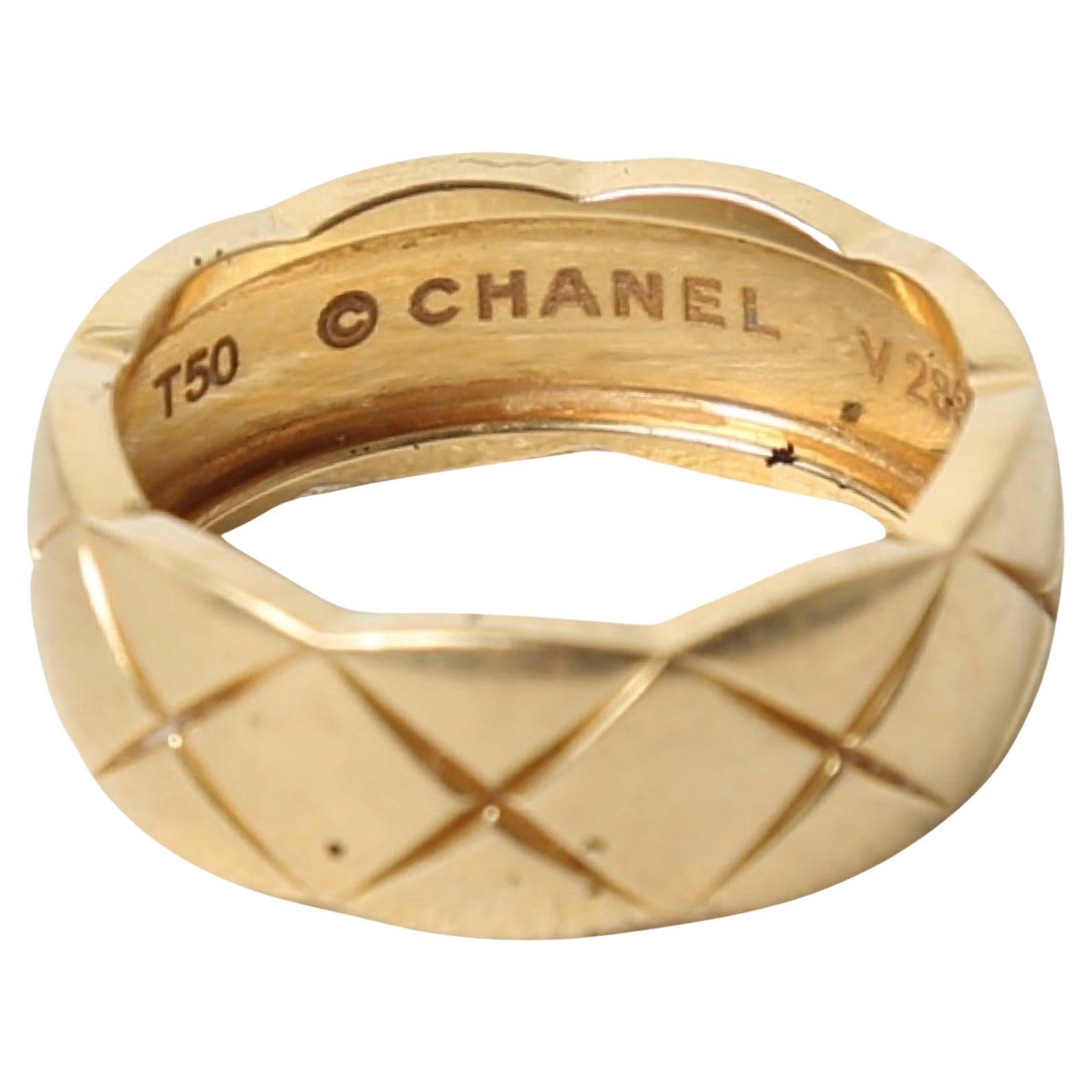CHANEL COCO CRUSH RING SMALL YELLOW or J10571 En vente sur 1stDibs
