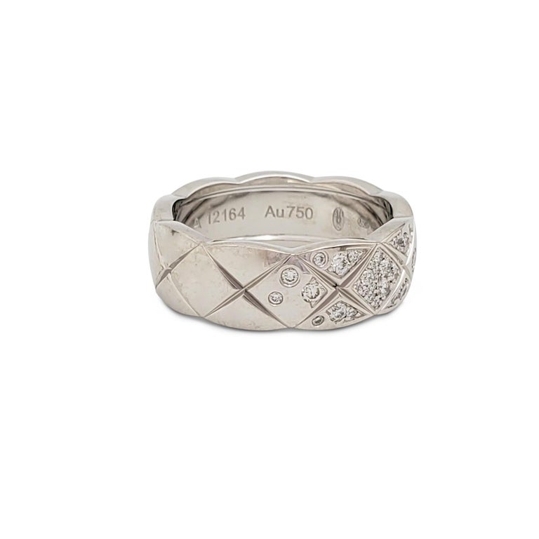 Chanel 'Coco Crush' White Gold and Diamond Ring, Small Model at