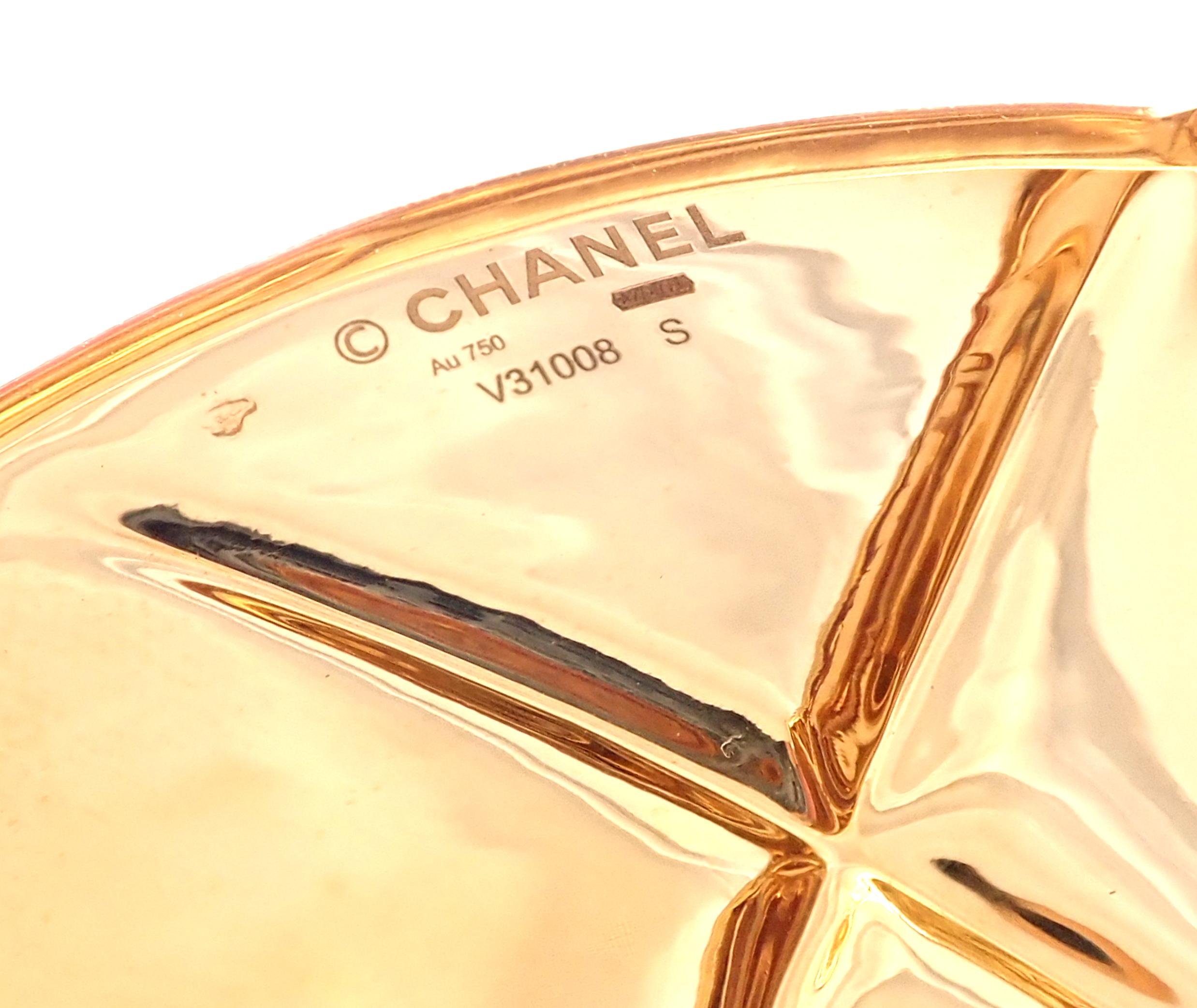 Chanel Coco Crush Yellow Gold Cuff Bangle Bracelet For Sale 7