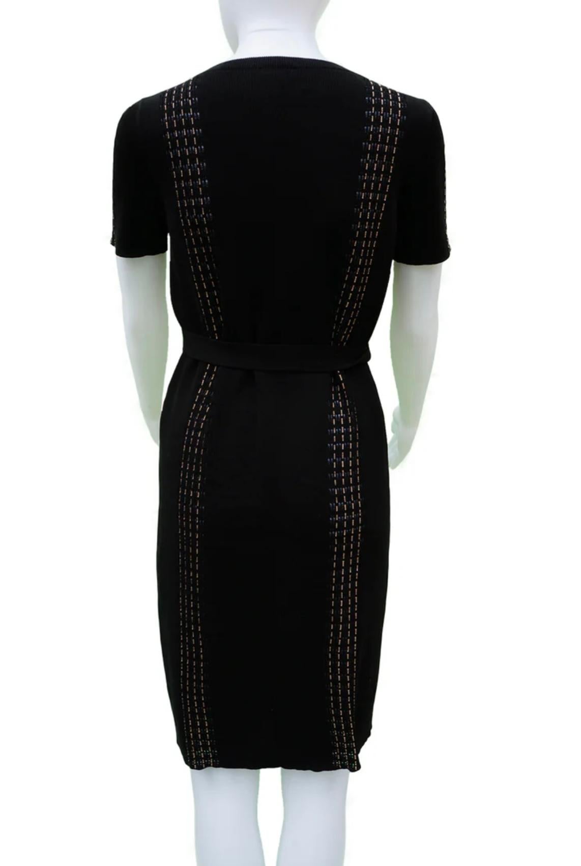 Chanel Coco Cuba Belted Little Black Dress For Sale 4