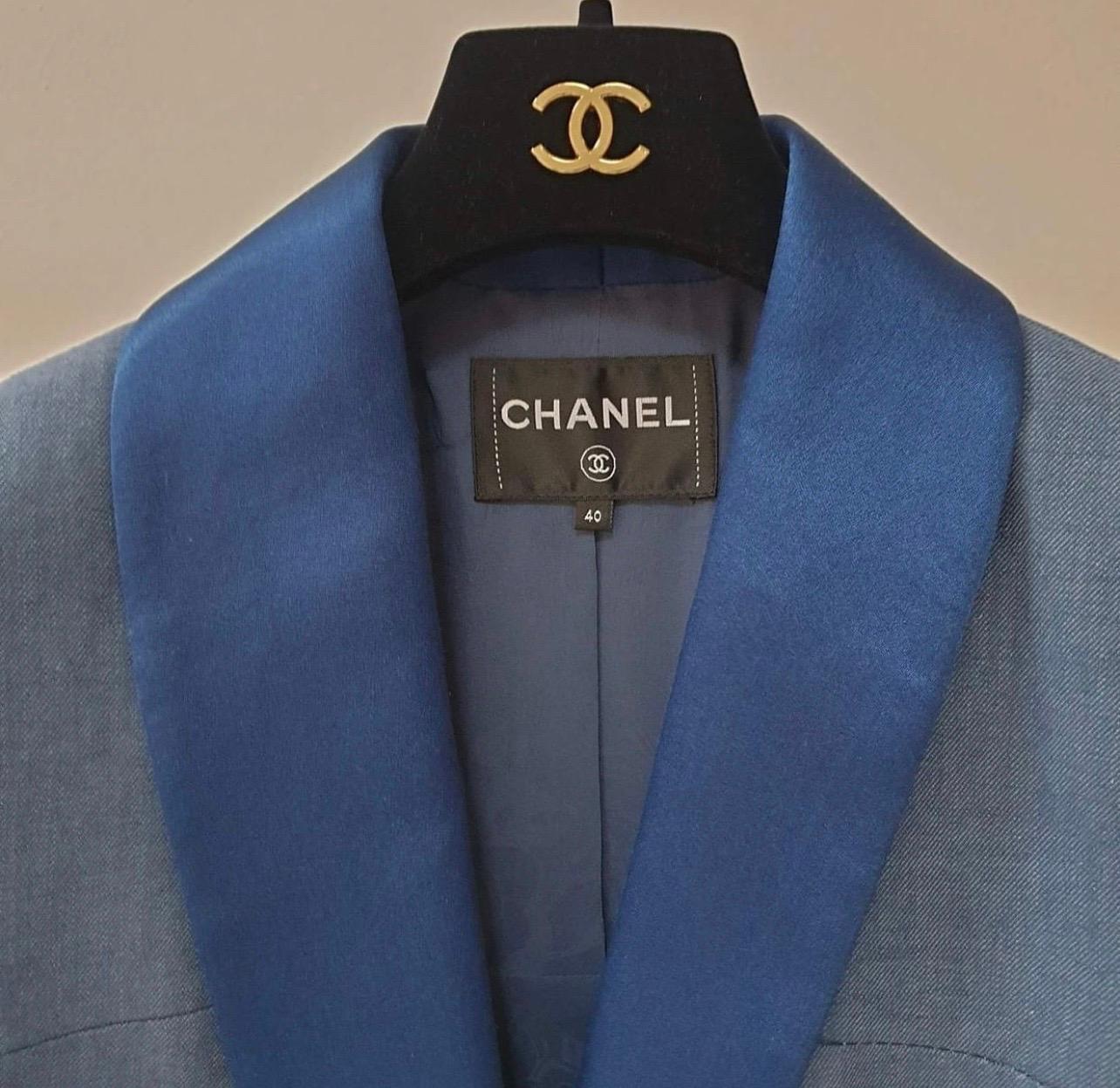 chanel blue blazer