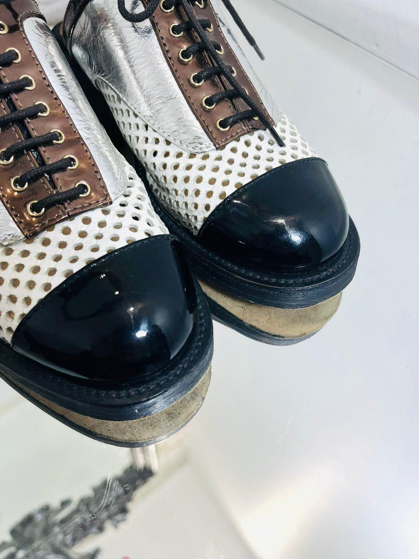 Chanel Coco Cuba Leather Oxford Mules 2