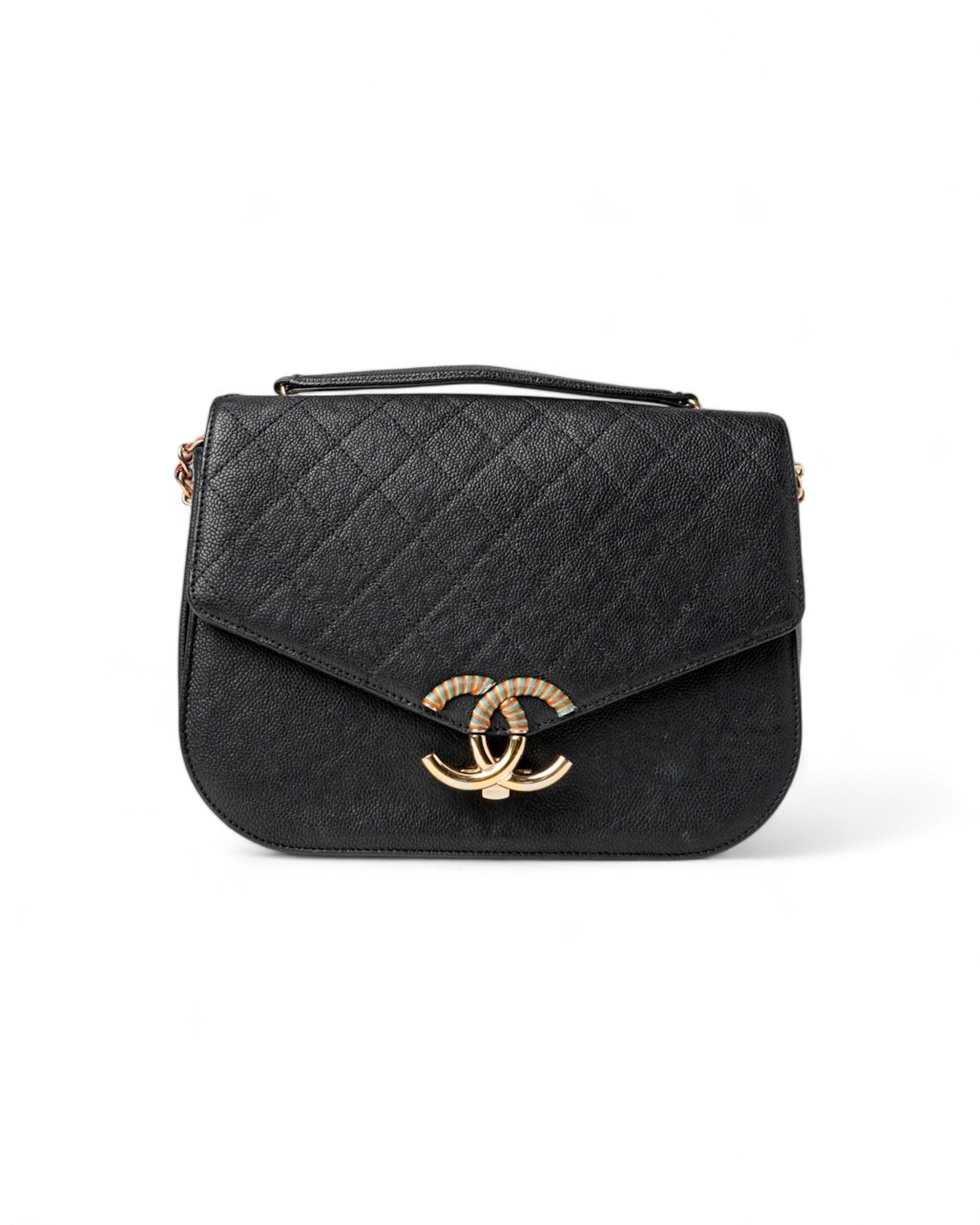 Chanel Coco Cuba Medium Caviar Black For Sale 14