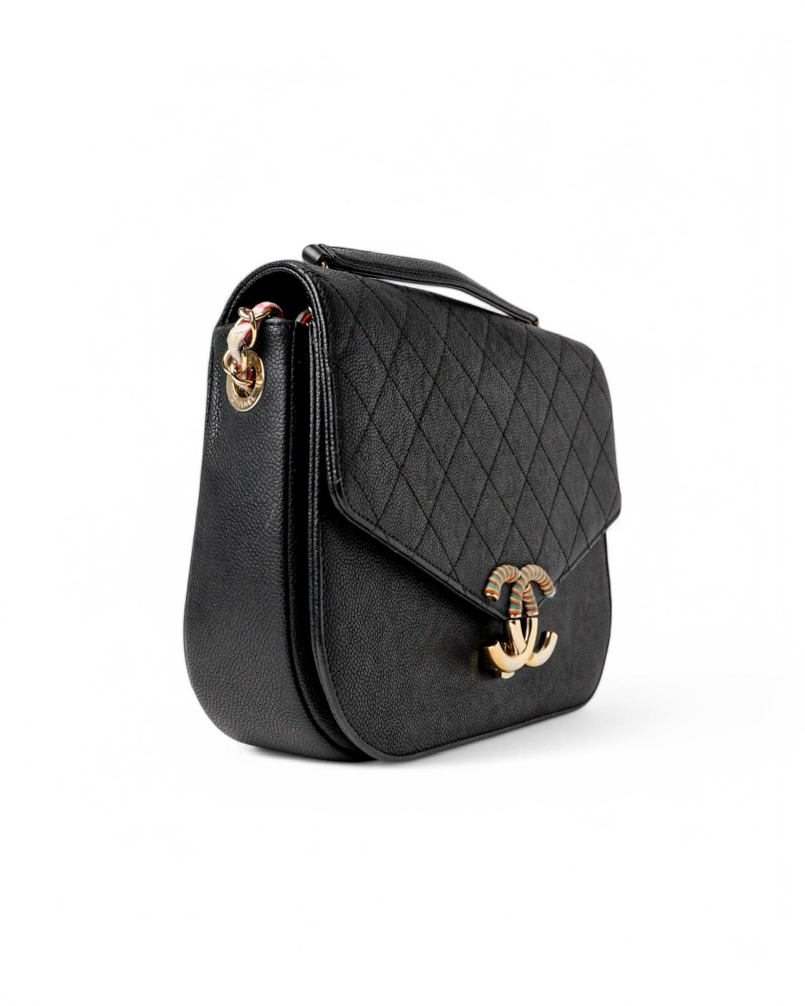Chanel Coco Cuba Medium Caviar Black For Sale 3