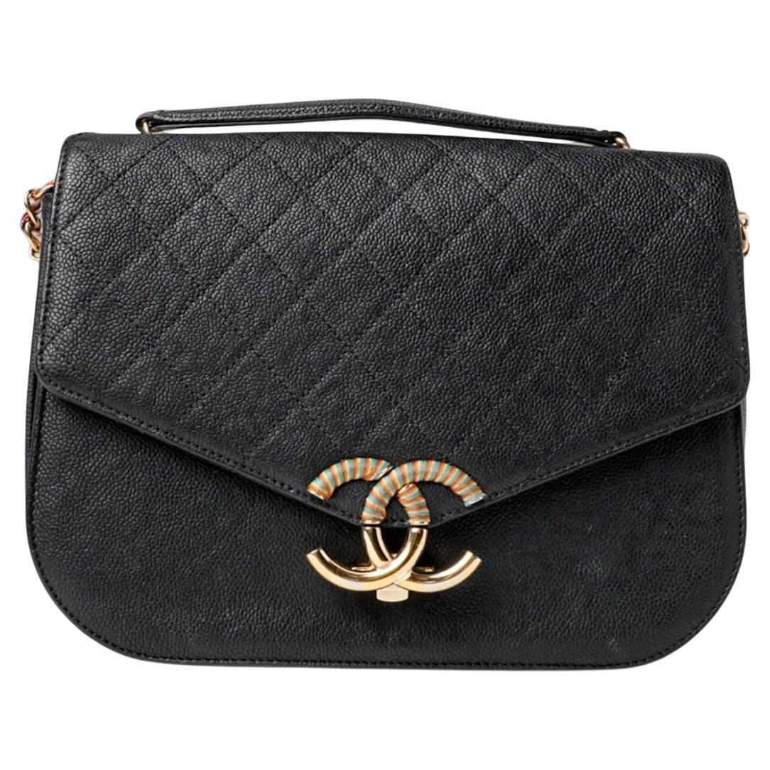 Chanel Coco Cuba Medium Caviar Black For Sale