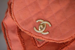 Chanel Coco Cuba Patchwork Canvas Chevron Backpack
