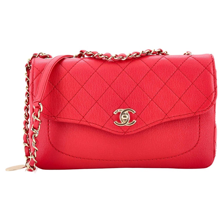 Chanel Coco Curve Envelope Flap Bag Quilted Goatskin Medium at 1stDibs