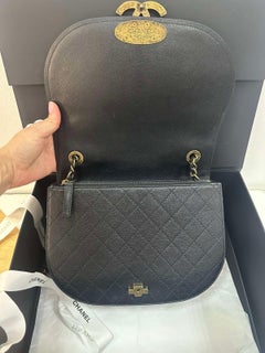 Chanel Coco Curve Flap Messenger Calfskin and Quilted Goatskin