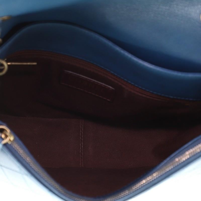 Purple Chanel Coco Curve Flap Messenger Calfskin and Quilted Goatskin Medium