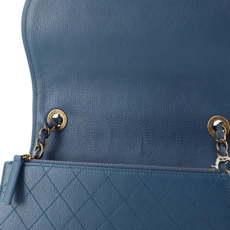 Women's or Men's Chanel Coco Curve Flap Messenger Calfskin and Quilted Goatskin Medium