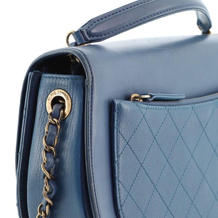 Chanel Coco Curve Flap Messenger Calfskin and Quilted Goatskin Medium at  1stDibs