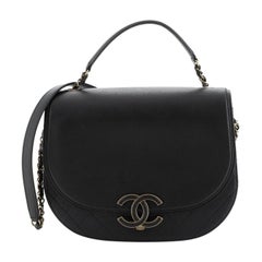 Chanel Coco Curve Flap Messenger Calfskin and Quilted Goatskin Medium