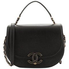Chanel Coco Curve Flap Messenger Calfskin and Quilted Goatskin Medium