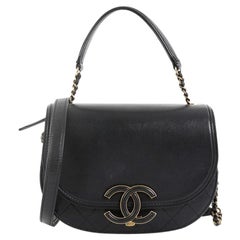 Chanel Coco Curve Flap Messenger Calfskin And Quilted Goatskin Small 