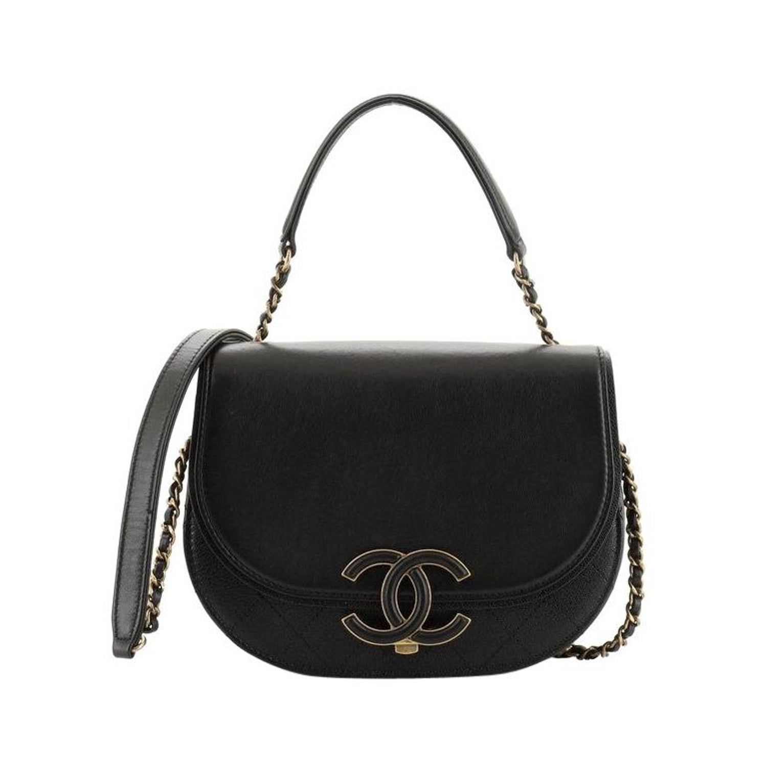 Chanel Coco Curve Flap Messenger Calfskin and Quilted Goatskin Small at  1stDibs | chanel coco curve flap bag, chanel coco curve bag, chanel city  curve