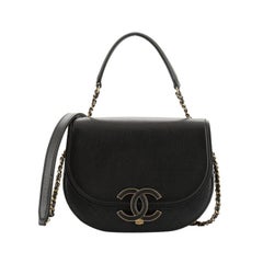 Chanel Coco Curve Flap Messenger Bag - Black Crossbody Bags, Handbags -  CHA950675