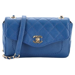 Chanel Coco Curve Flap Messenger Quilted Goatskin Mini