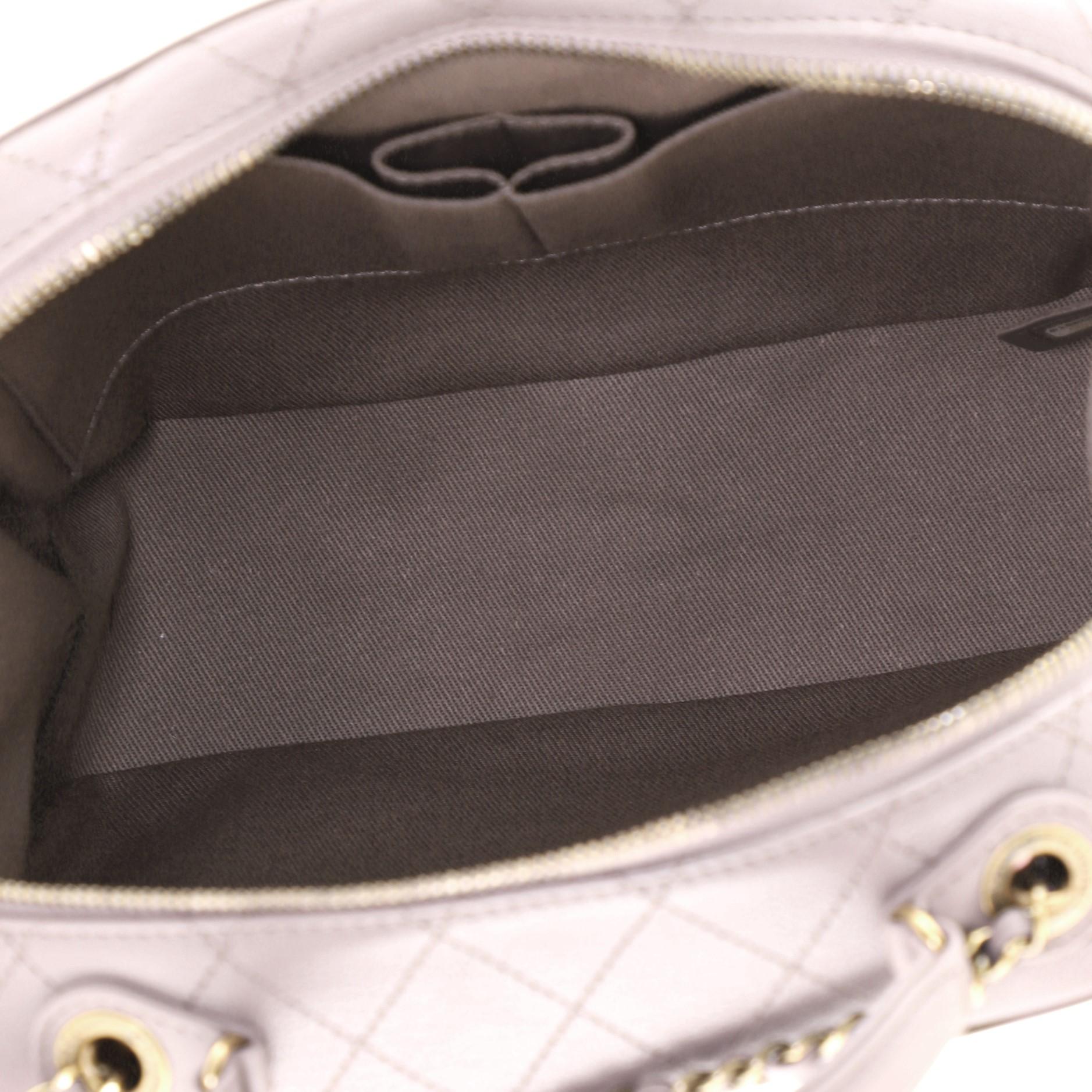 Gray Chanel Coco Curve Vanity Case Calfskin And Quilted Goatskin Medium