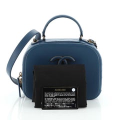 Chanel Coco Curve Vanity Case Cuir de veau et cuir de chèvre piqué Petit