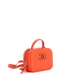 Chanel Coco Curve Vanity Case en cuir de veau et cuir de chèvre matelassé petit modèle