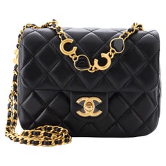 Chanel Coco de Toi Heart Chain Square Flap Bag Quilted Lambskin Mini