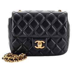 Chanel Coco de Toi Heart Chain Square Flap Bag Quilted Lambskin Mini