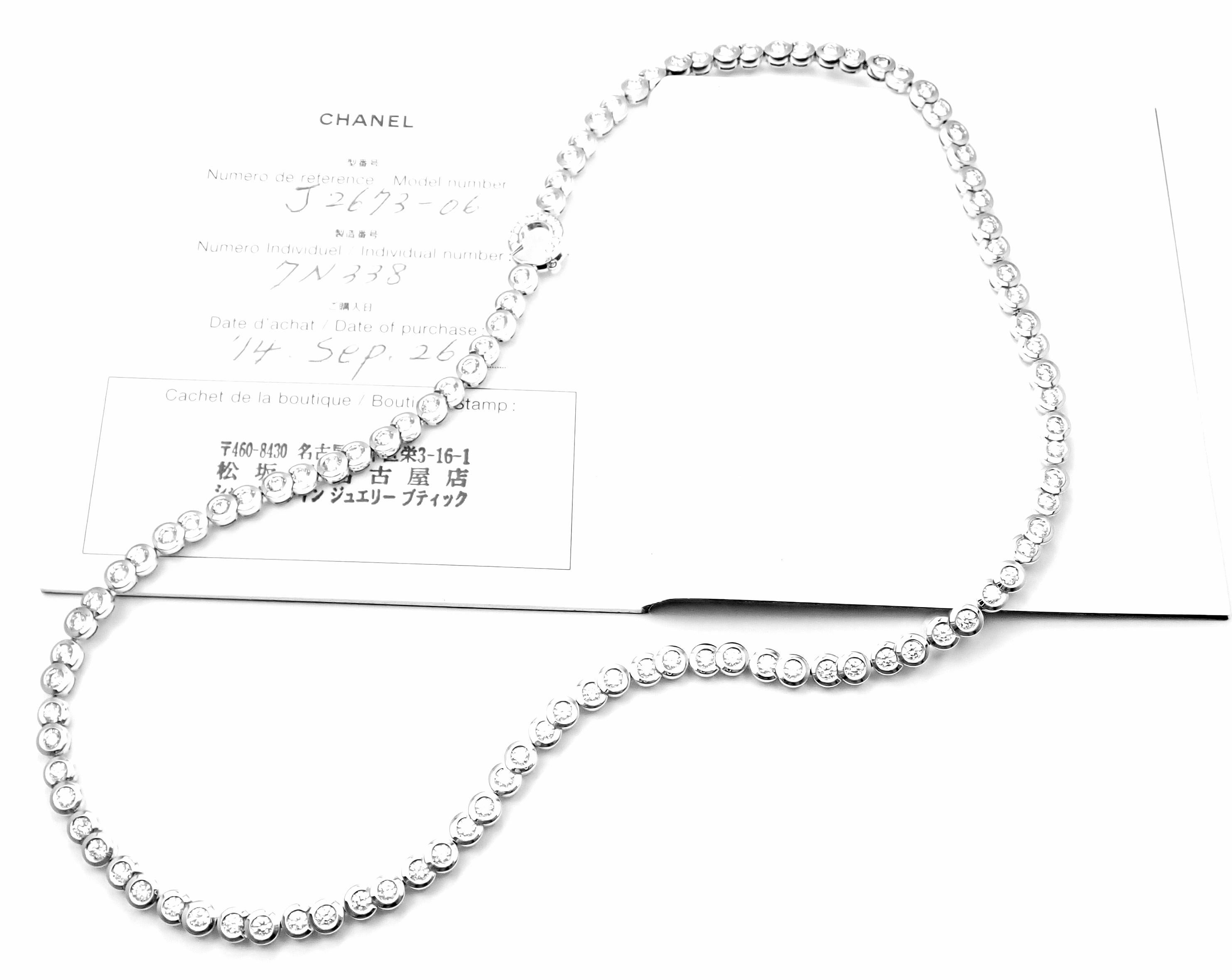 Chanel Coco Diamond Line Tennis White Gold Necklace 5