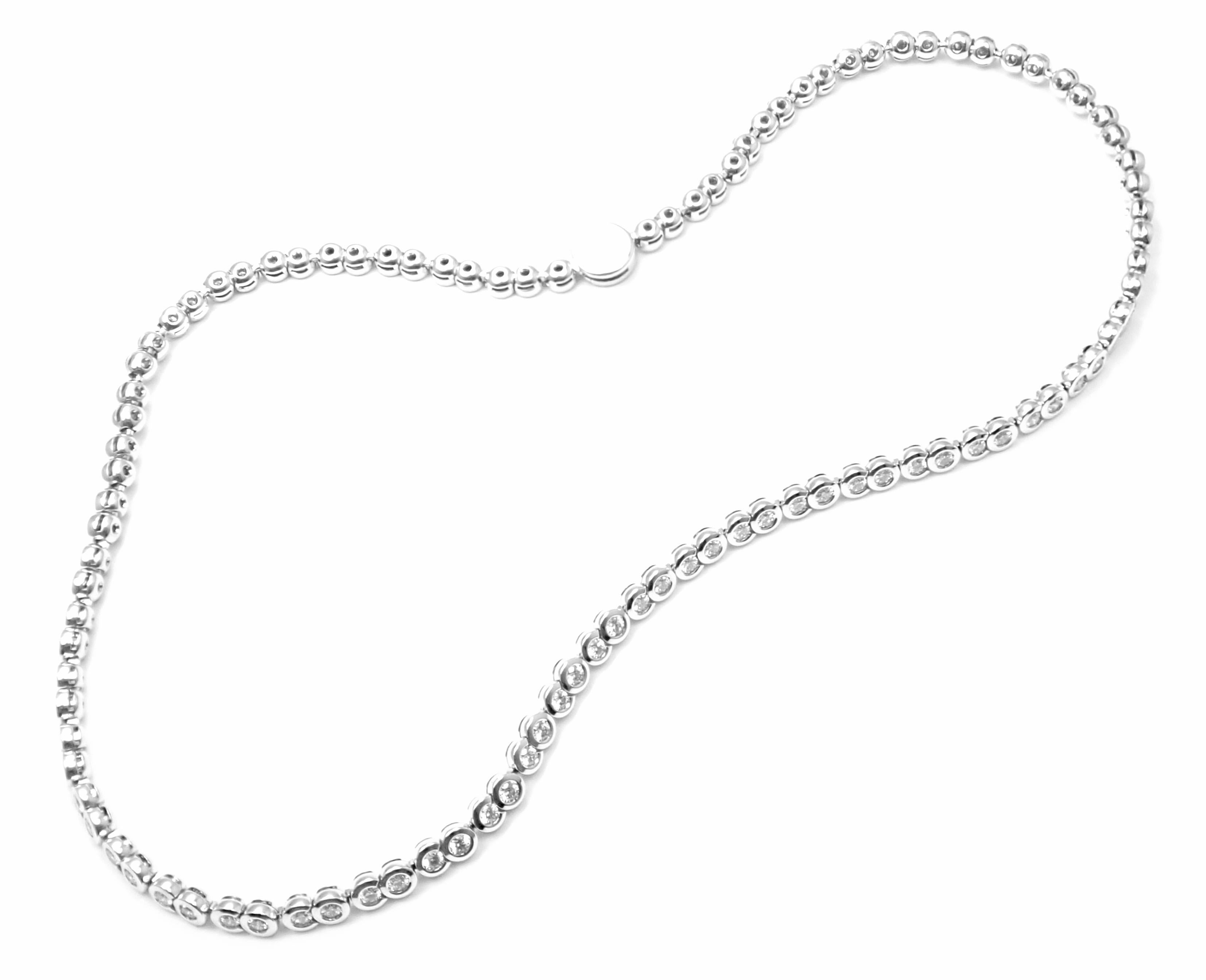 Chanel Coco Diamond Line Tennis White Gold Necklace In Excellent Condition In Holland, PA