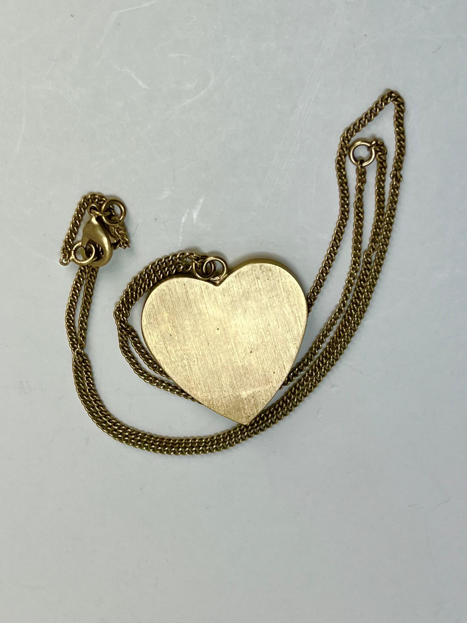 CHANEL Coco Enamel Heart Necklace 4