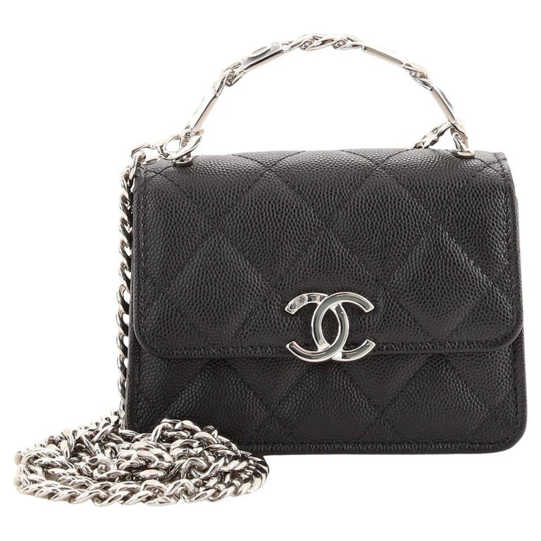 Chanel Cc Stitch Mini Chain Crossbody Shoulder Bag Enamel Ladies Ivory Used