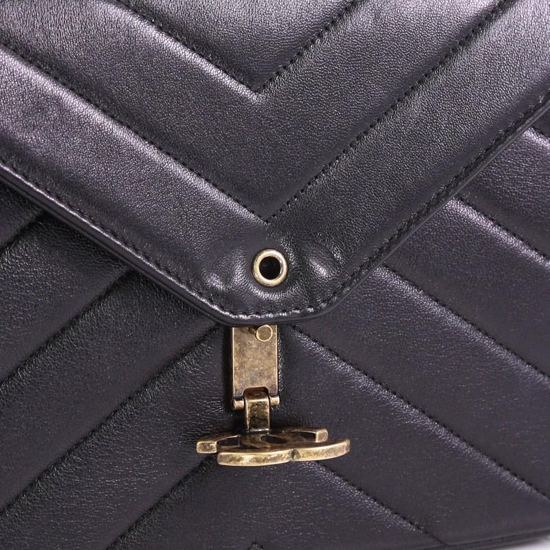Chanel Coco Envelope Flap Bag Chevron Leder Medium 1