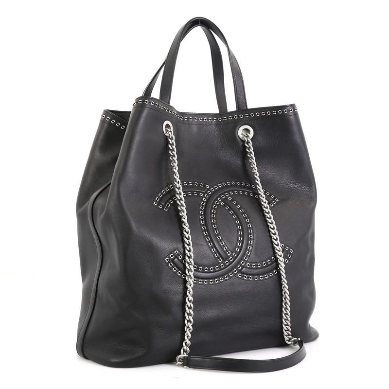 chanel eyelet tote