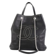 Chanel Coco Eyelets Shopping Tote Calfskin Large