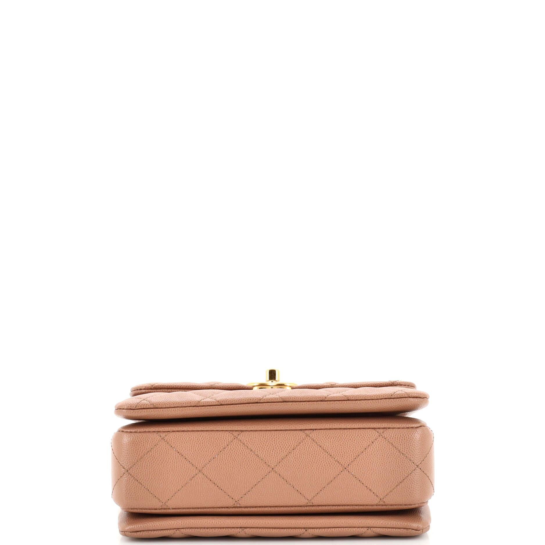Women's or Men's Chanel Coco First Flap Bag Quilted Caviar Mini