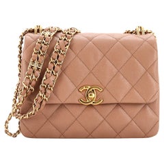 Chanel Coco First Flap Bag Quilted Caviar Mini