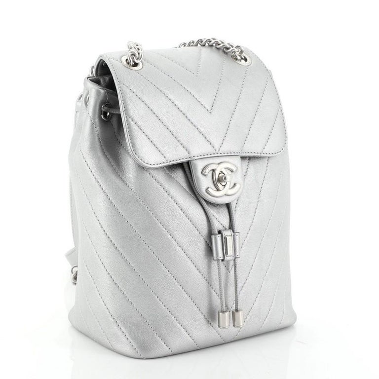 Chanel Coco Flap Backpack Chevron Calfskin Mini at 1stDibs chanel