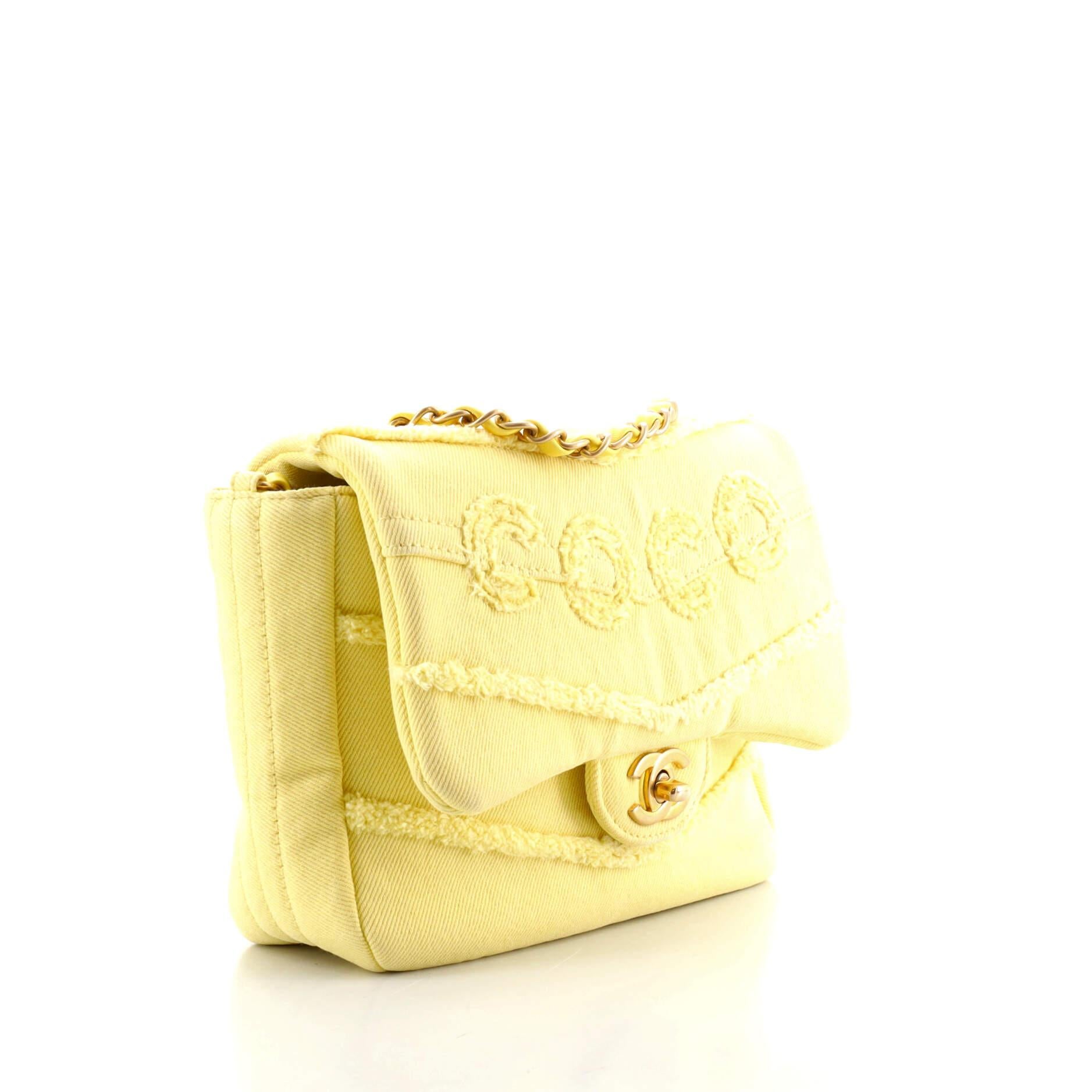 chanel denim wallet on chain