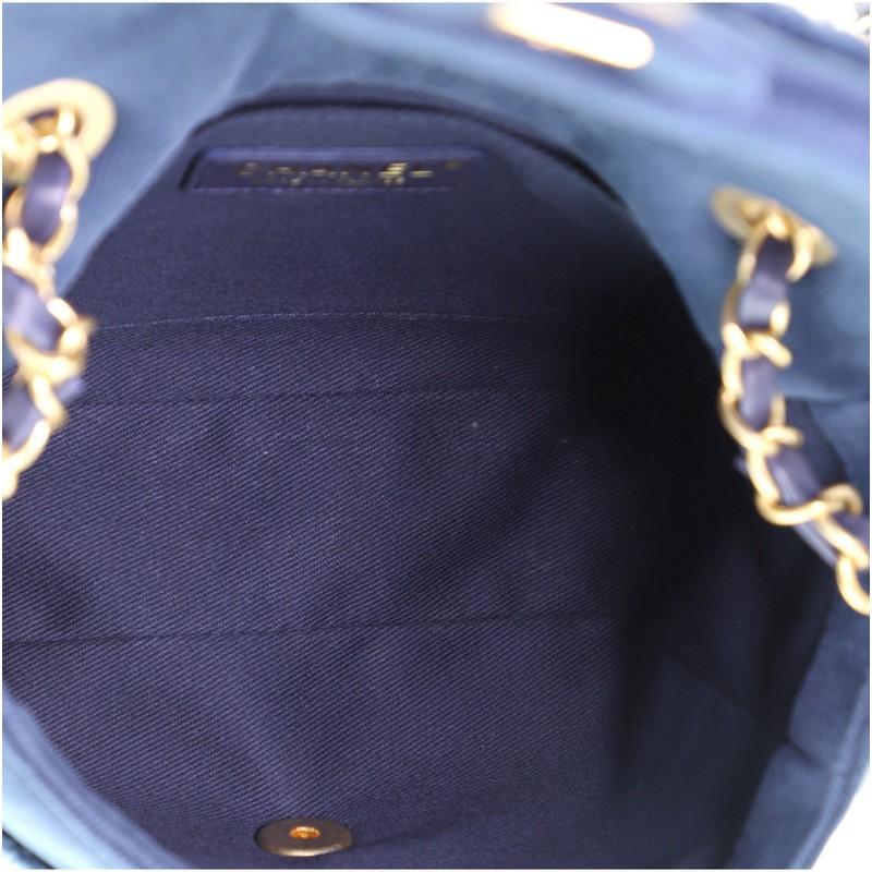 Chanel Coco Flap Tasche Fransen Chevron Denim Klein 1