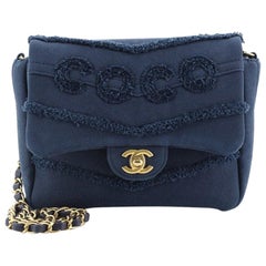 CHANEL Denim Quilted CC Pearl Crush Wallet On Chain WOC Blue 899196