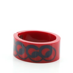 Chanel Coco Gabrielle Cuff Resin Red