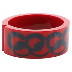 Chanel Coco Gabrielle Cuff Resin Red